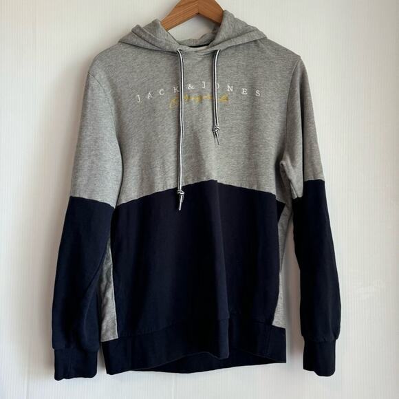 Jack&Jones Originals baby and grey hoodie hooded sweatshirt size medium - Picture 3 of 11